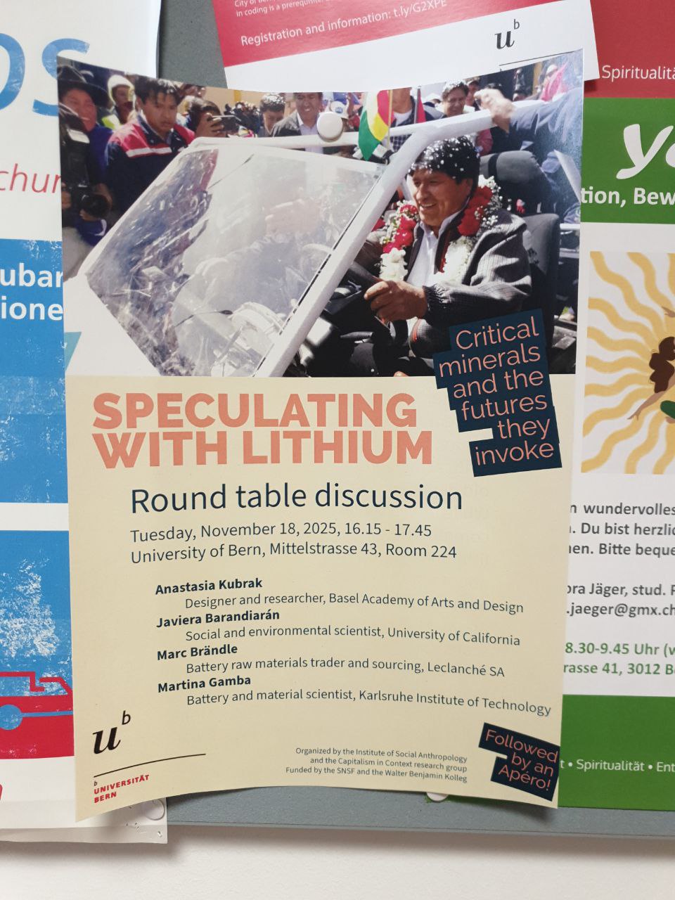 [Workshop] Participation au workshop interdisciplinaire « Speculating with lithium », à Berne